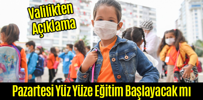 Yüz Yüze Eğitim İllere Göre Pazartesi Günü Belirlenecek
