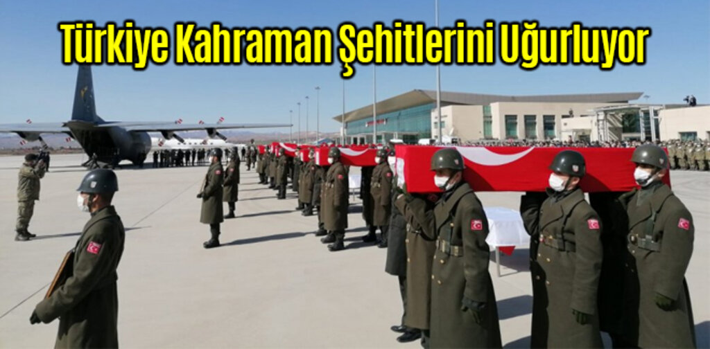 Türkiye Kahraman Şehitlerini Uğurluyor