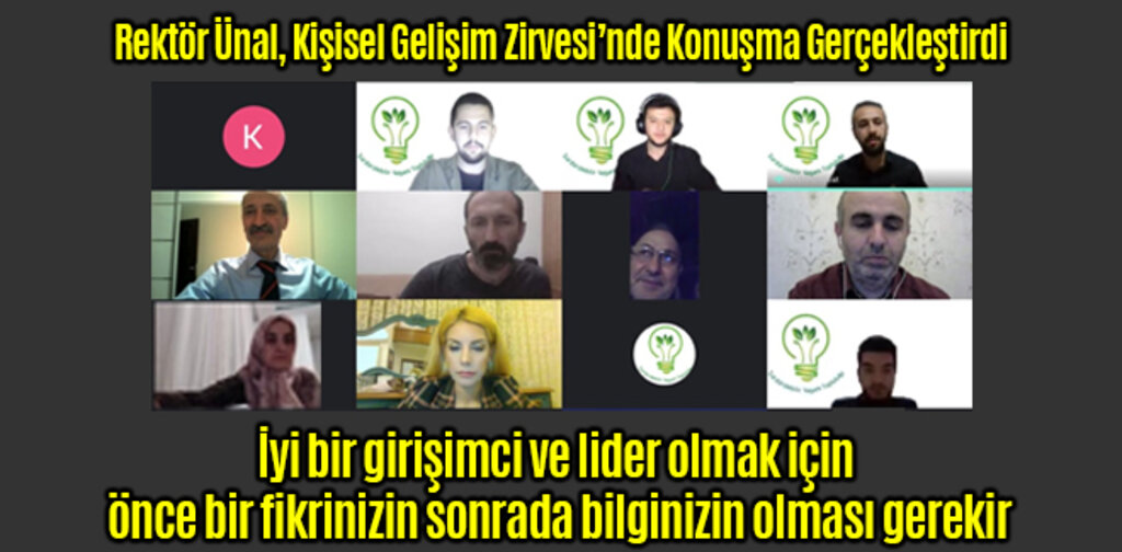 Rektör Ünal, Kişisel Gelişim Zirvesi’nde Konuşma Gerçekleştirdi
