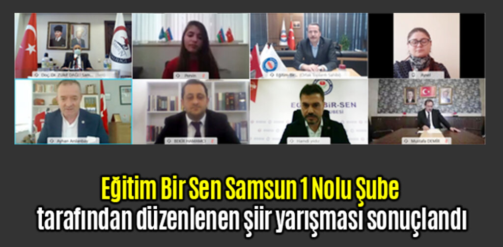 Eğitim Bir Sen Samsun 1 Nolu Şube tarafından düzenlenen şiir yarışması sonuçlandı