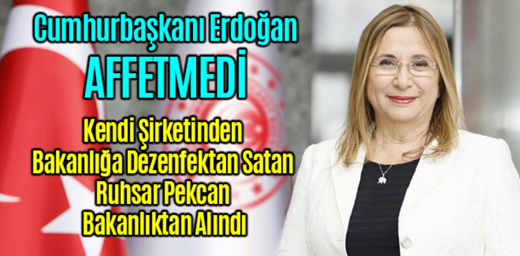 Kendi Şirketinden Bakanlığa Dezenfektan Satan Ruhsar Pekcan Bakanlıktan Alındı