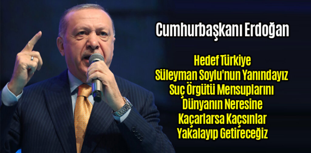 Cumhurbaşkanı Erdoğan, Süleyman Soylu'nun Yanındayız Suç Örgütü Mensuplarını Yakalayıp Getireceğiz