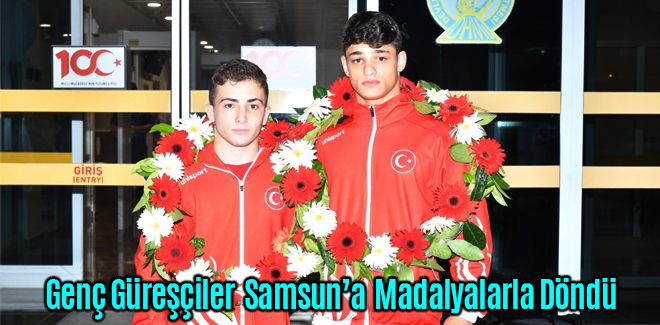 Genç Güreşçiler  Evlerine Madalyalarla Döndü