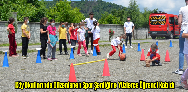 Köy Okullarında Düzenlenen Spor Şenliğine Yüzlerce Öğrenci Katıldı