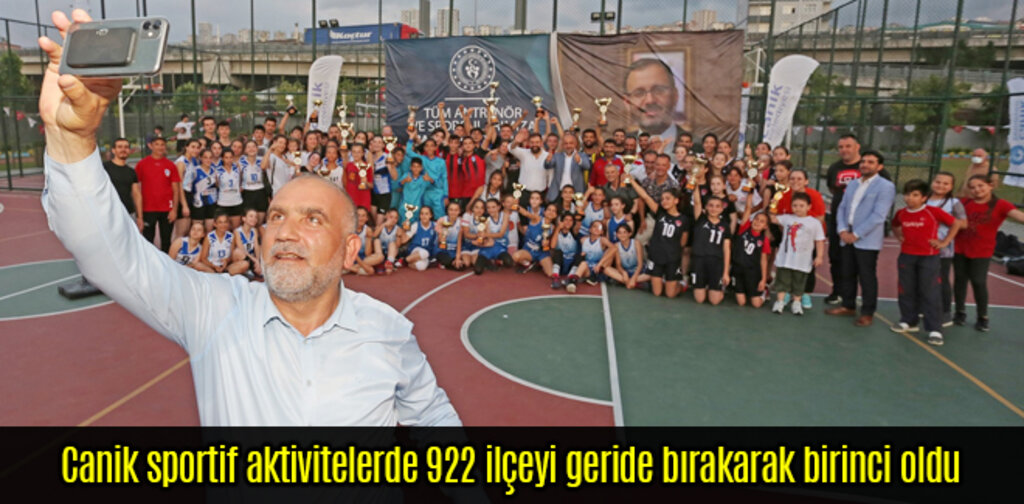 Canik sportif aktivitelerde 922 ilçeyi geride bırakarak birinci oldu