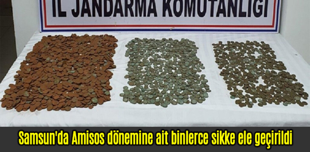 Samsun'da Amisos dönemine ait binlerce sikke ele geçirildi