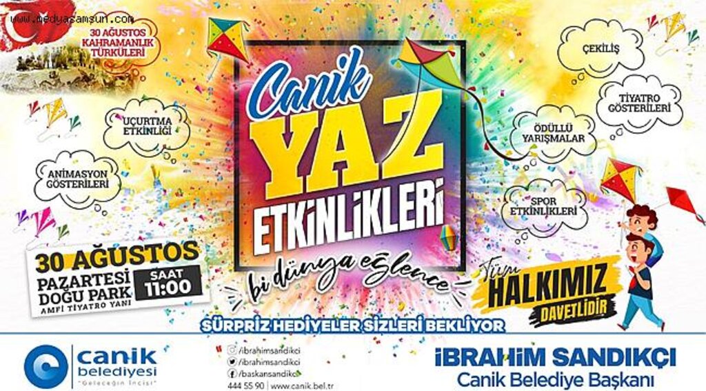 Canik Belediyasi'nde yaz etkinliği