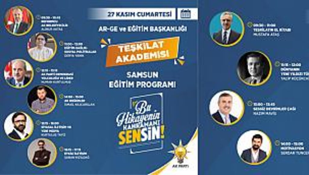 AK Parti Kurmayları Teşkilat Akademisi Eğitim Programları için Samsun'da