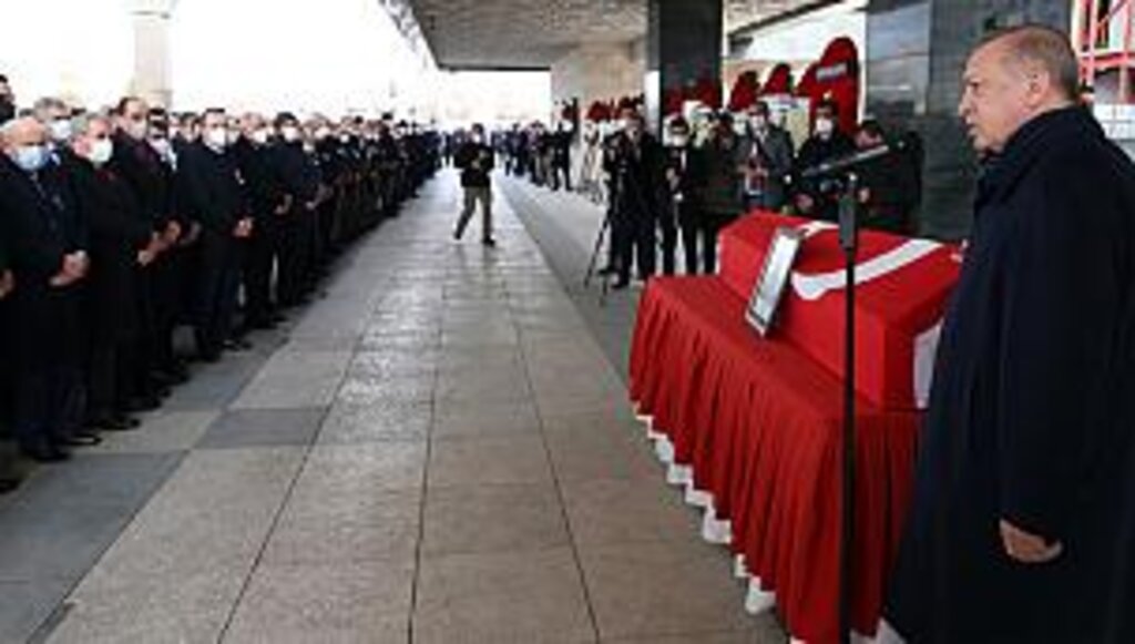 Cumhurbaşkanı Erdoğan, şehit Hayrettin Eren'in cenaze törenine katıldı