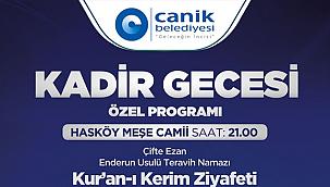 CANİKTE “KADİR GECESİ” ÖZEL PROGRAMI