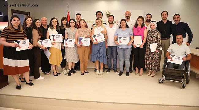 Atakum Belediyesi personeli 3 aylık Türk İşaret Dili eğitimini tamamladı