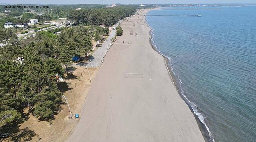 Terme sahilleri yaza hazırlandı