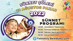 Tekkeköy Belediyesi ilçede sünnet şöleni düzenliyor