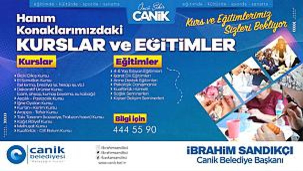Canik Belediyesi Hanım Konaklarında Kurs Kayıtları Başladı