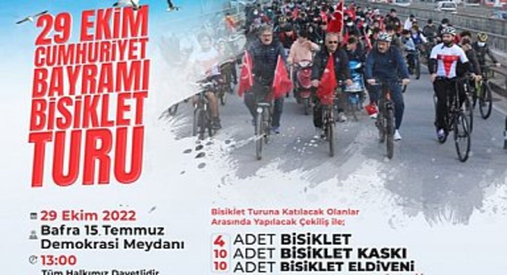 BAFRA BELEDİYESİNDEN ÖDÜLLÜ 4. CUMHURİYET BAYRAMI BİSİKLET TURU