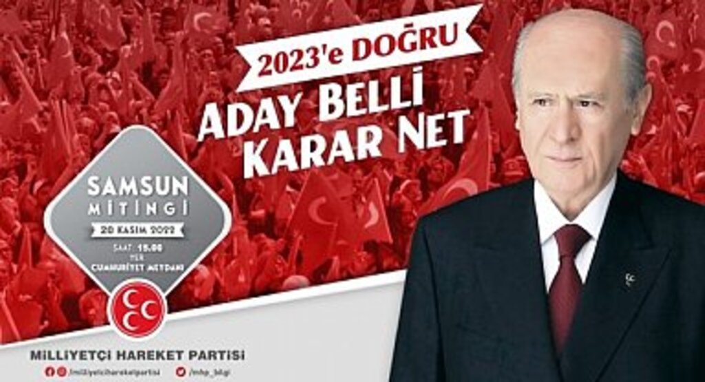 MHP Genel Başkanı Devlet Bahçeli Pazar Günü Samsun Mitinginde
