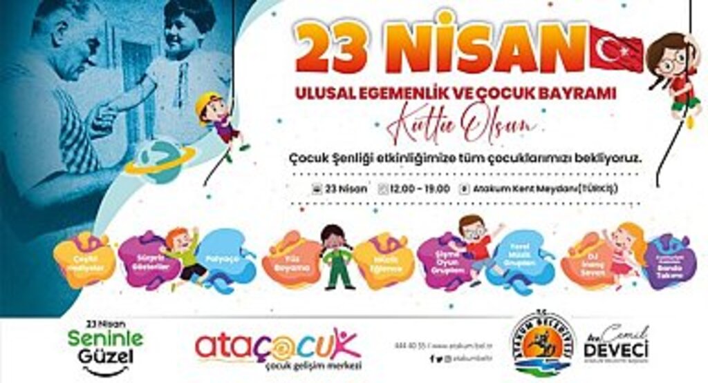 Atakum Belediyesi'nden 23 Nisan Çocuk Şenliği Programı