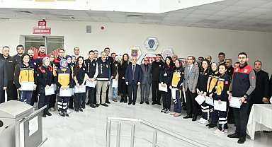 Samsun 112 Çalışanlarına Başarı Belgesi
