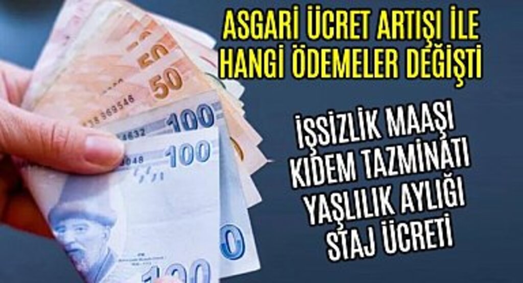 Asgari Ücret Artışı Diğer Ödemelere Yansıdı