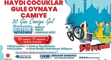 Canik’te Camiye Giden Çocuklara Hediye Ödülü