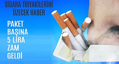 Tiryakileri Üzecek Haber Sigara Paketlerine 5 Lira Zam Geldi