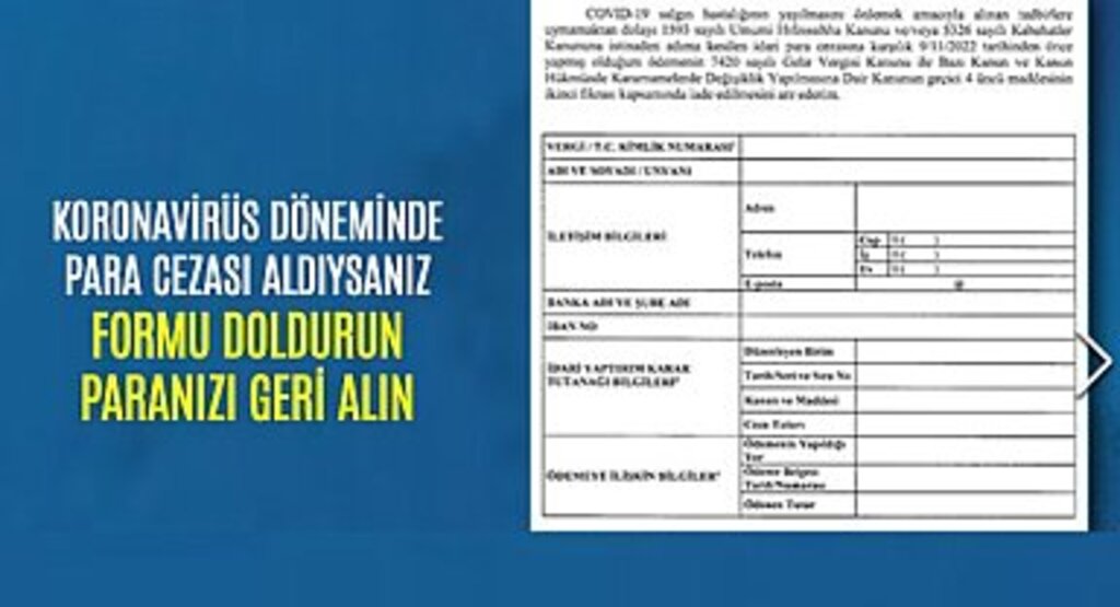 Koronavirüs döneminde para cezası alanların paraları iade ediliyor
