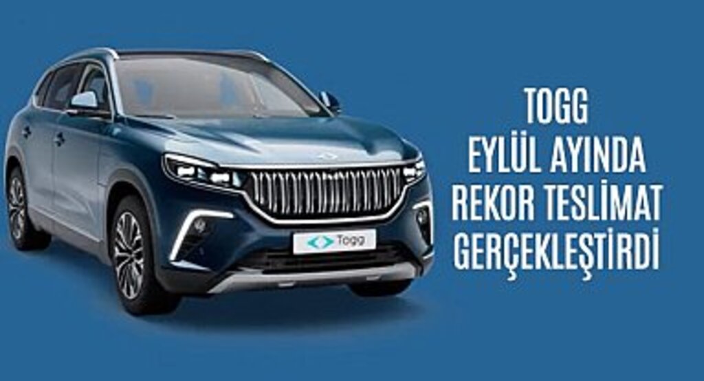Türkiyenin otomobili Togg'dan Eylül Ayında Rekor Teslimat