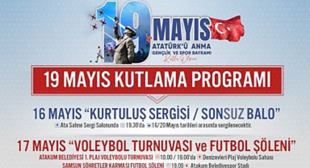 Sanat ve spor 19 Mayıs'ta Atakum’da buluşuyor