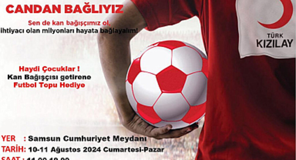 Kızılaydan Kan Bağışı Yapan Velilerin Çocuklarına Futbol Topu