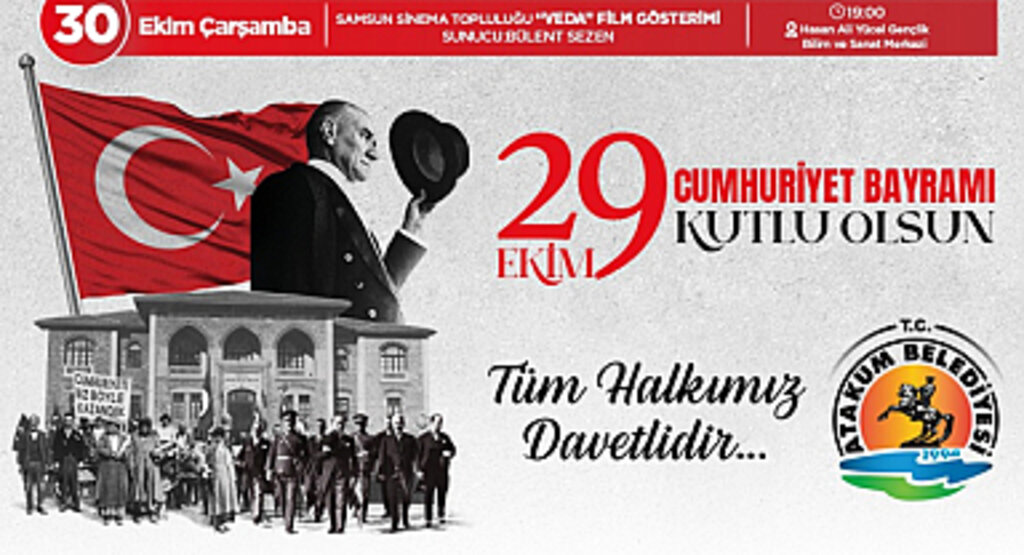 Atakum Belediyesi’nden 29 Ekim’e özel program