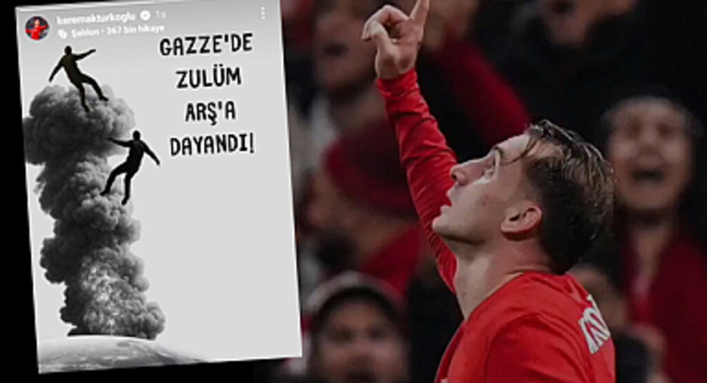 Milli Futbolcu Kerem Aktürkoğlu'ndan Gazze paylaşımı