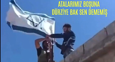 Dürziler Süveyda şehrinde Suriye bayrağını indirip İsrail bayrağını göndere çekti