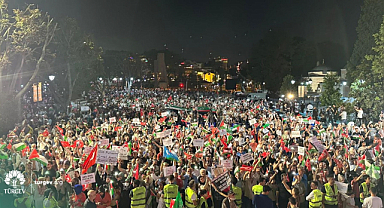 İstanbul Gazze'ye Destek Yürüyüşüne Onbinler Katıldı