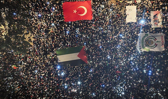 İstanbul Gazze'ye Destek Yürüyüşüne Onbinler Katıldı
