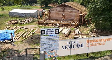 TARİHİ TERME YENİ CAMİ’NDE RESTORASYON ÇALIŞMALARI SÜRÜYOR