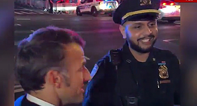 New York'ta polis Macron'un aracını durdurdu