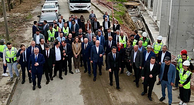 Başkan Doğan ve meclis üyeleri arıtma tesisi inşaatını inceledi