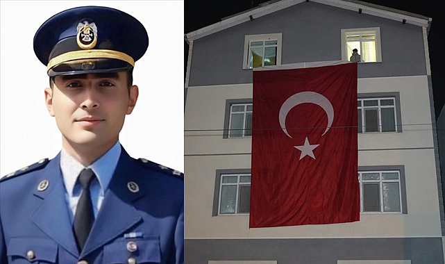  Şehit Astsubay Üstçavuş Emre Altıok'un Samsun'da Baba Evine Türk Bayrağı Asıldı