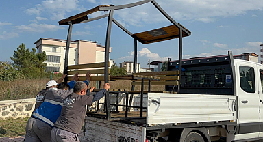 Canik'te çocuk parklarına zarar verdiler