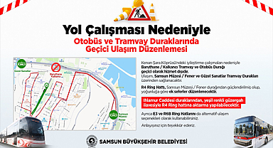 BÜYÜKŞEHİR DUYURDU: BARUTHANE-KALKANCI DURAĞI GEÇİCİ OLARAK HİZMET DIŞI KALACAK