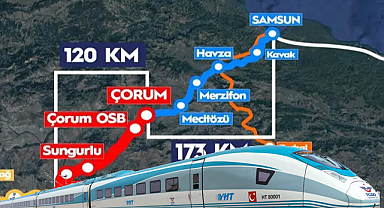 Çorum-Samsun Hızlı Tren Hattı Yatırım Programına Alınıyor