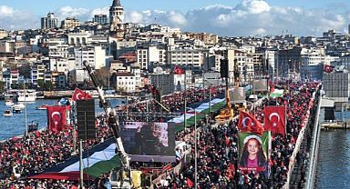 Filistin yürüyüşüne yüzbinler katıldı