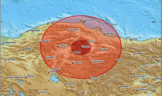 Çorum'da 4 büyüklüğünde deprem meydana geldi