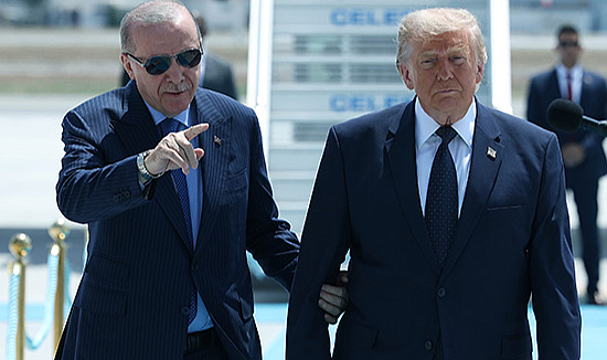 Cumhurbaşkanı Erdoğan, ABD Başkanı Trump’ı karşıladı