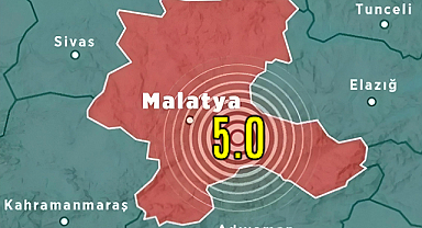 Malatya'da 5.0 büyüklüğünde deprem korkuttu