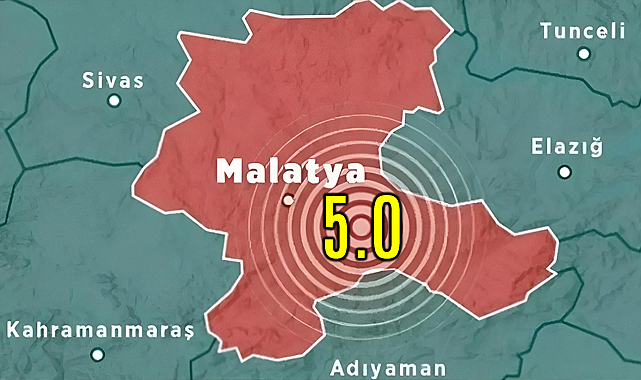 Malatya'da 5.0 büyüklüğünde deprem korkuttu