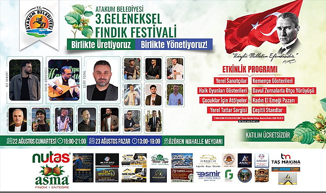 Atakum Fındık Festivali başlıyor