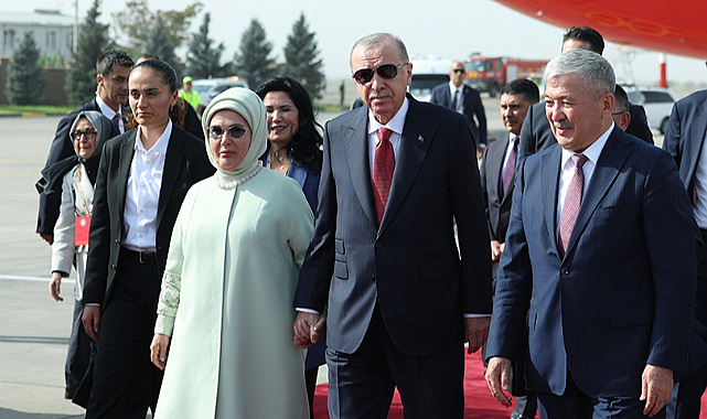 Cumhurbaşkanı Erdoğan Şanghay İşbirliği Teşkilatı Zirvesi için Kırgızistan’da