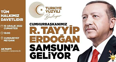 Cumhurbaşkanı Erdoğan Şehir Hastanesi Açılışı İçin Samsun'a Geliyor