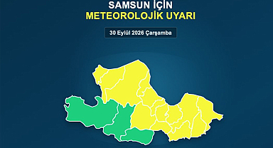 Samsun'da 14 ilçe için kuvvetli yağış uyarısı